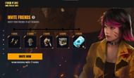 Users can earn items by inviting their friends (Image via Free Fire)